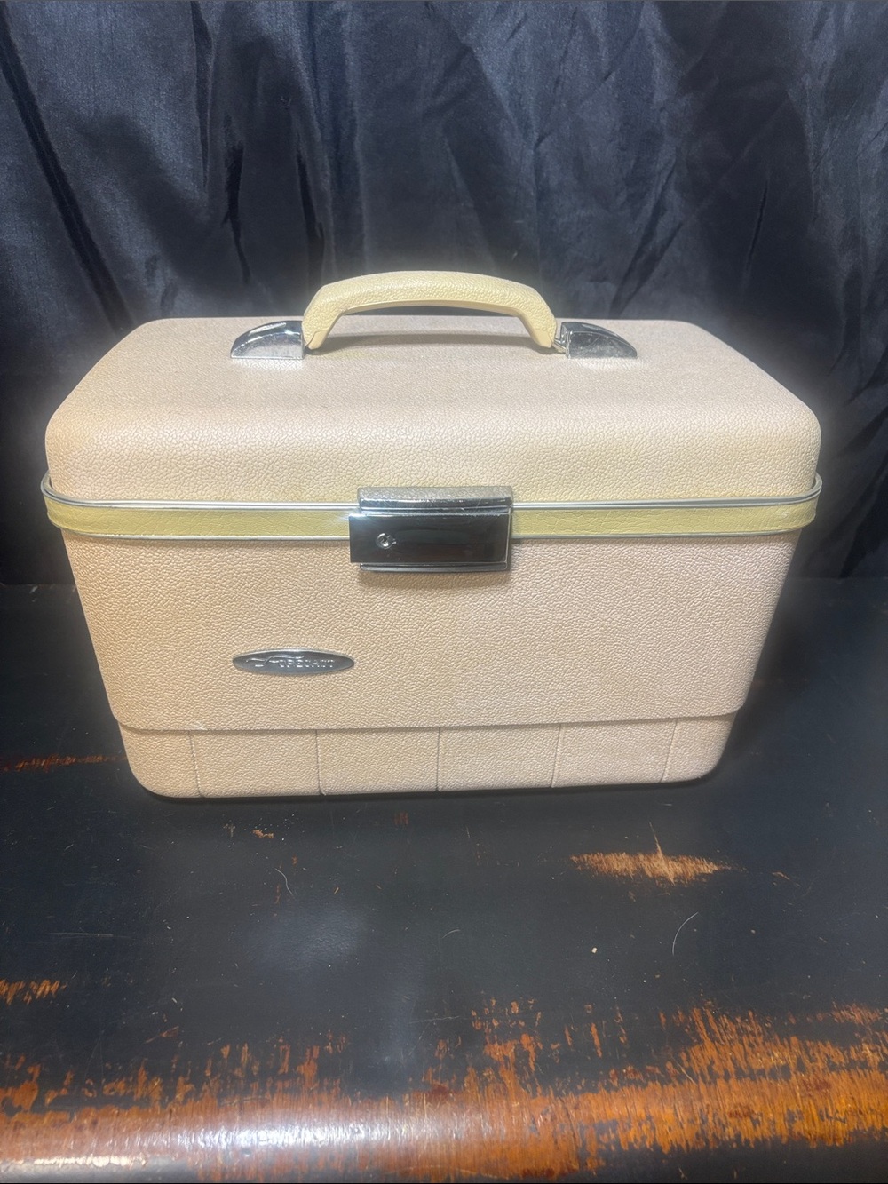 Vintage Sears Forecast Hard Shell Train Case - Mid Century Travel Case